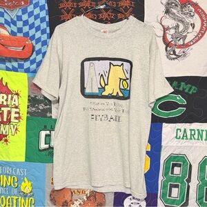 Vintage Gray Flyball Dog Tee | fruit of the loom Graphic